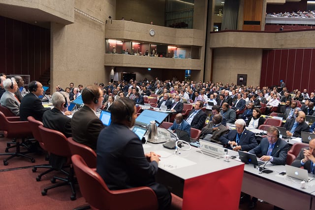 Participants at the WRC-15 conference in Geneva. Photo: ITU