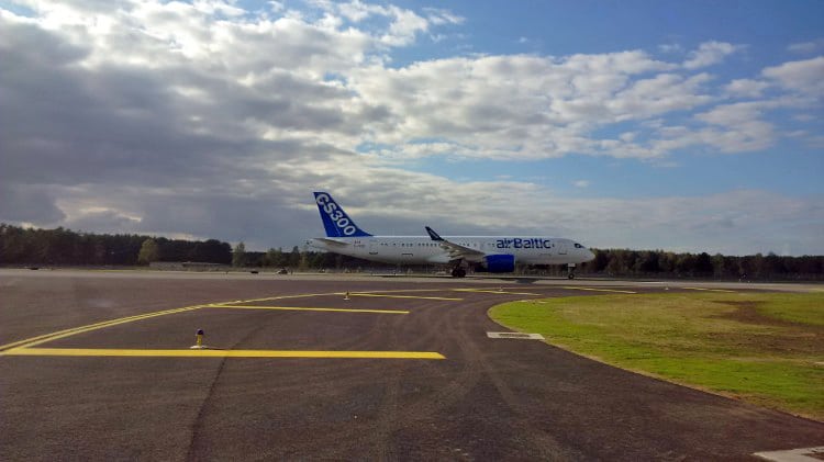 airBaltic Bombardier CS300 aircraft