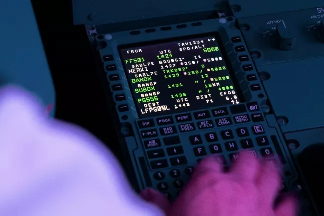 The The Thales PureFlyt Flight Management System (FMS). (Photo: Thales)